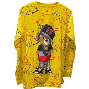 Launder Brand Yellow Teddy Bear T-Shirt‎